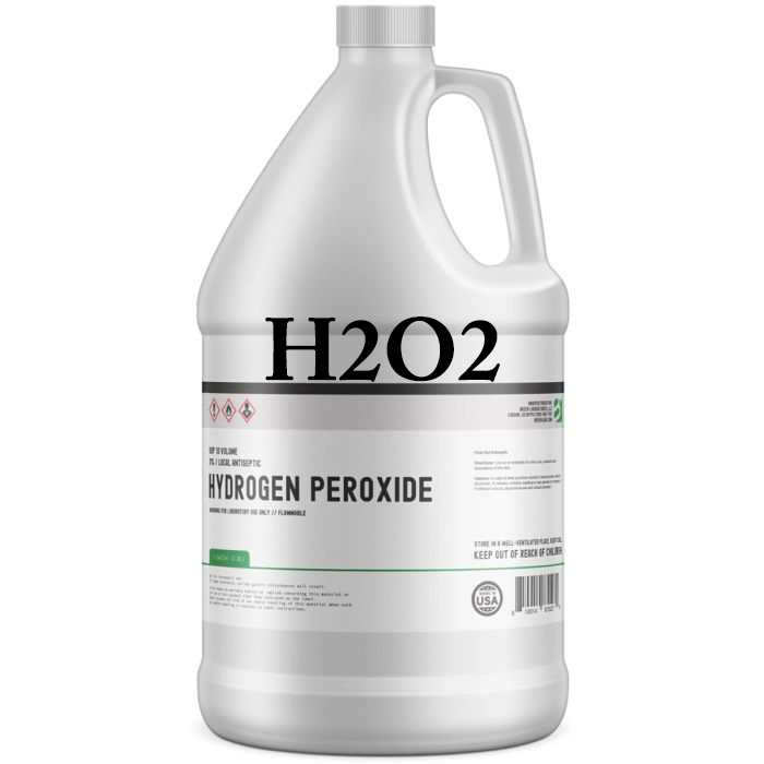 H2O2 Hydrogen Peroxide Into Oxygen And Water